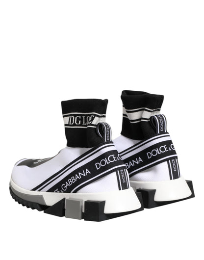 Zapatillas Dolce & Gabbana Sorrento en Blanco y Negro con Calcetín