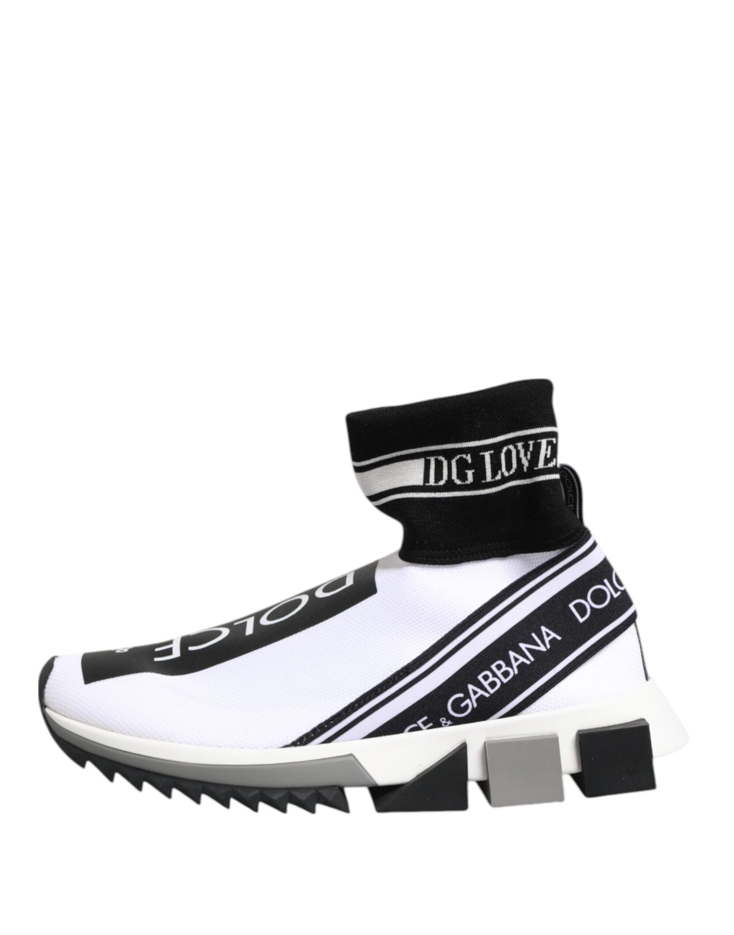 Zapatillas Dolce & Gabbana Sorrento en Blanco y Negro con Calcetín