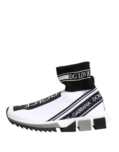 Zapatillas Dolce & Gabbana Sorrento en Blanco y Negro con Calcetín