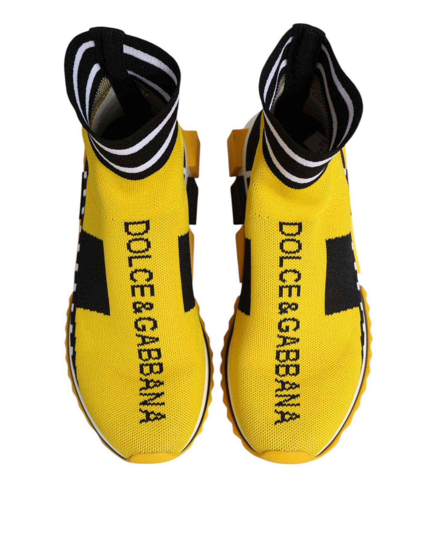 Zapatillas Dolce & Gabbana Sorrento con calcetines en amarillo y negro