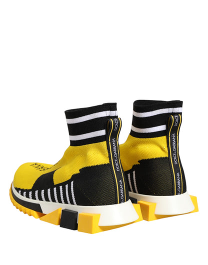 Zapatillas Dolce & Gabbana Sorrento con calcetines en amarillo y negro