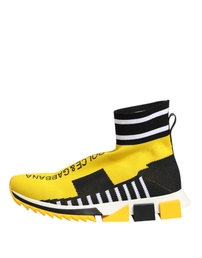 Zapatillas Dolce & Gabbana Sorrento con calcetines en amarillo y negro