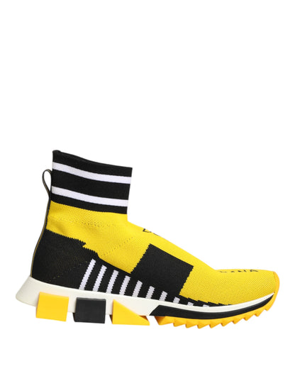 Zapatillas Dolce & Gabbana Sorrento con calcetines en amarillo y negro