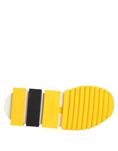 Zapatillas Dolce & Gabbana Sorrento con calcetines en amarillo y negro