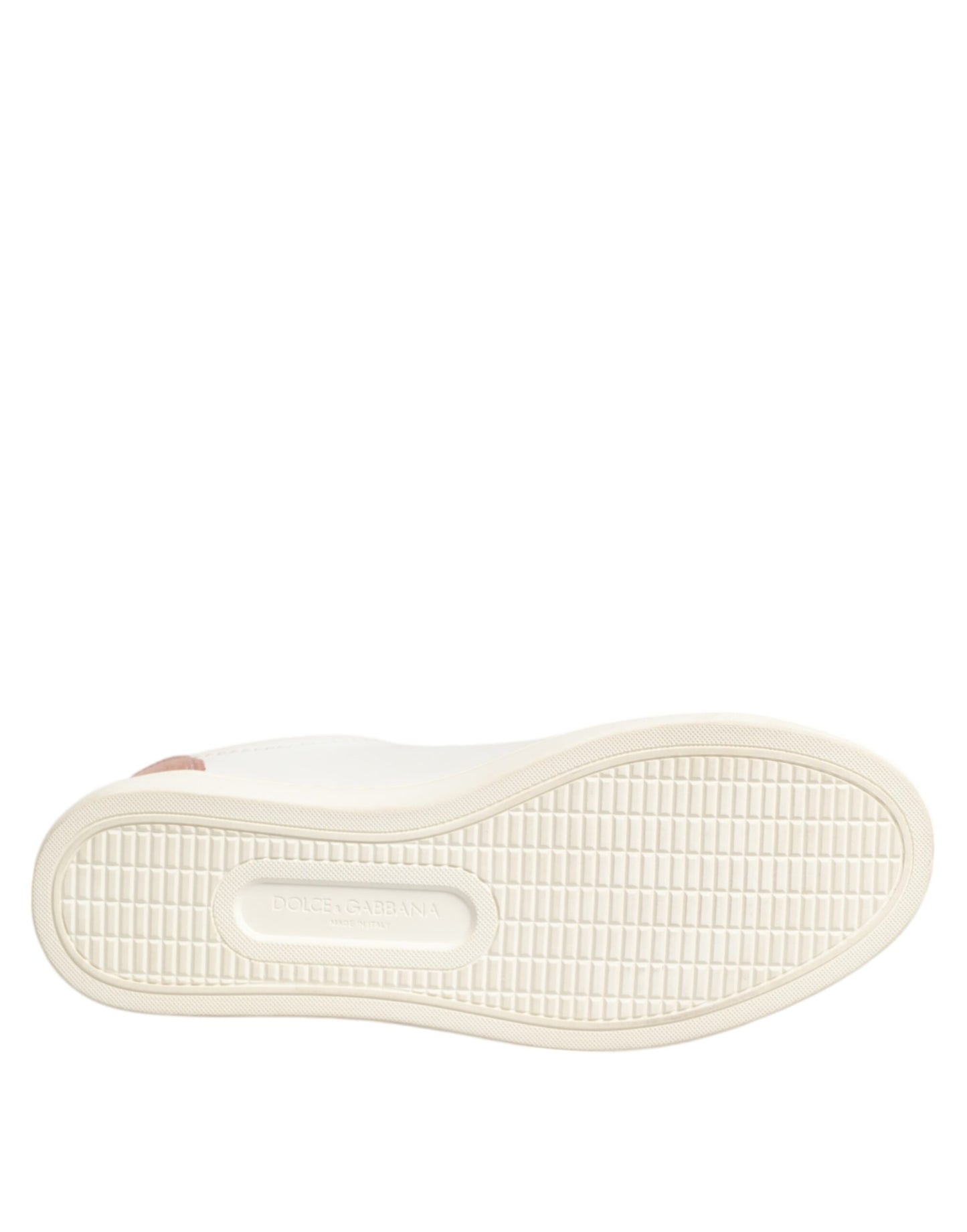 Zapatillas Bajas Dolce & Gabbana de Cuero Blanco y Rosa