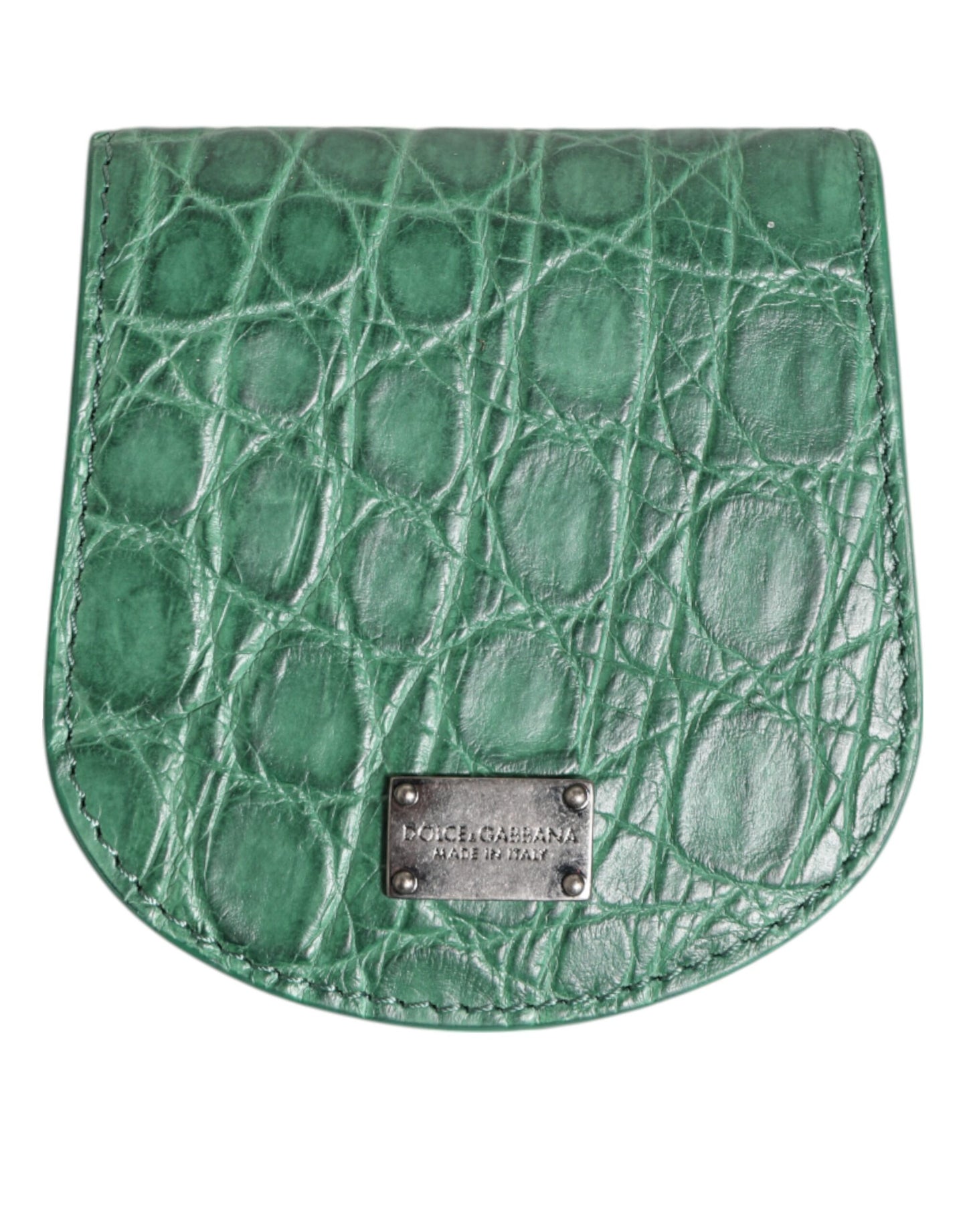 Estuche Monedero de Condones Dolce & Gabbana de Piel Exótica Verde