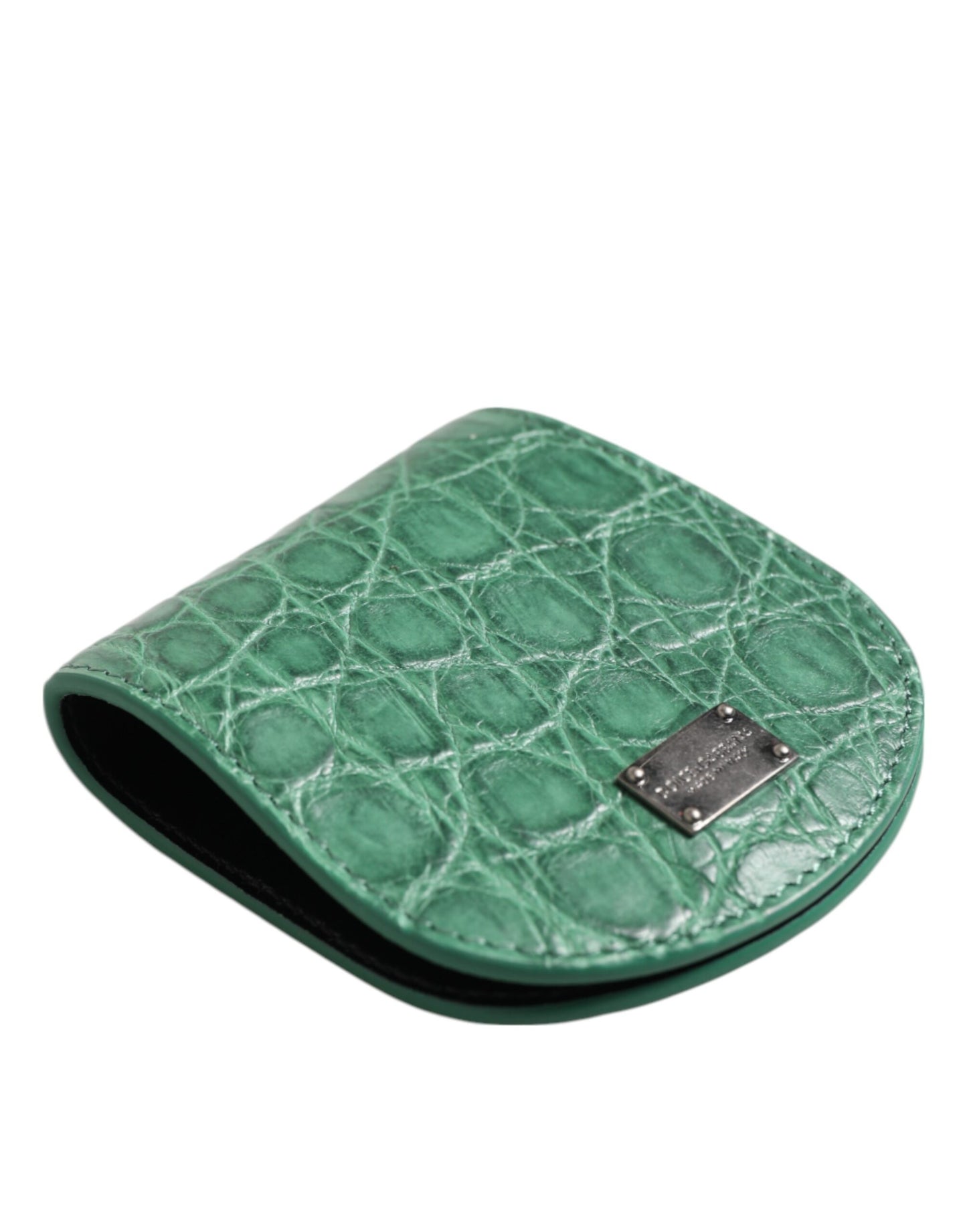 Estuche Monedero de Condones Dolce & Gabbana de Piel Exótica Verde