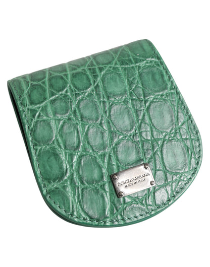 Estuche Monedero de Condones Dolce & Gabbana de Piel Exótica Verde