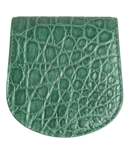 Estuche Monedero de Condones Dolce & Gabbana de Piel Exótica Verde