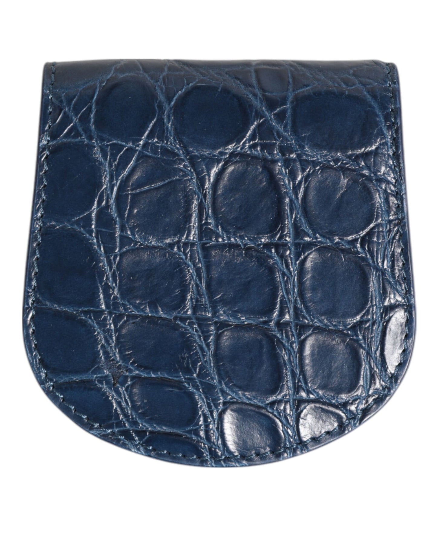 Monedero de bolsillo Dolce & Gabbana de piel exótica azul para monedas y preservativos