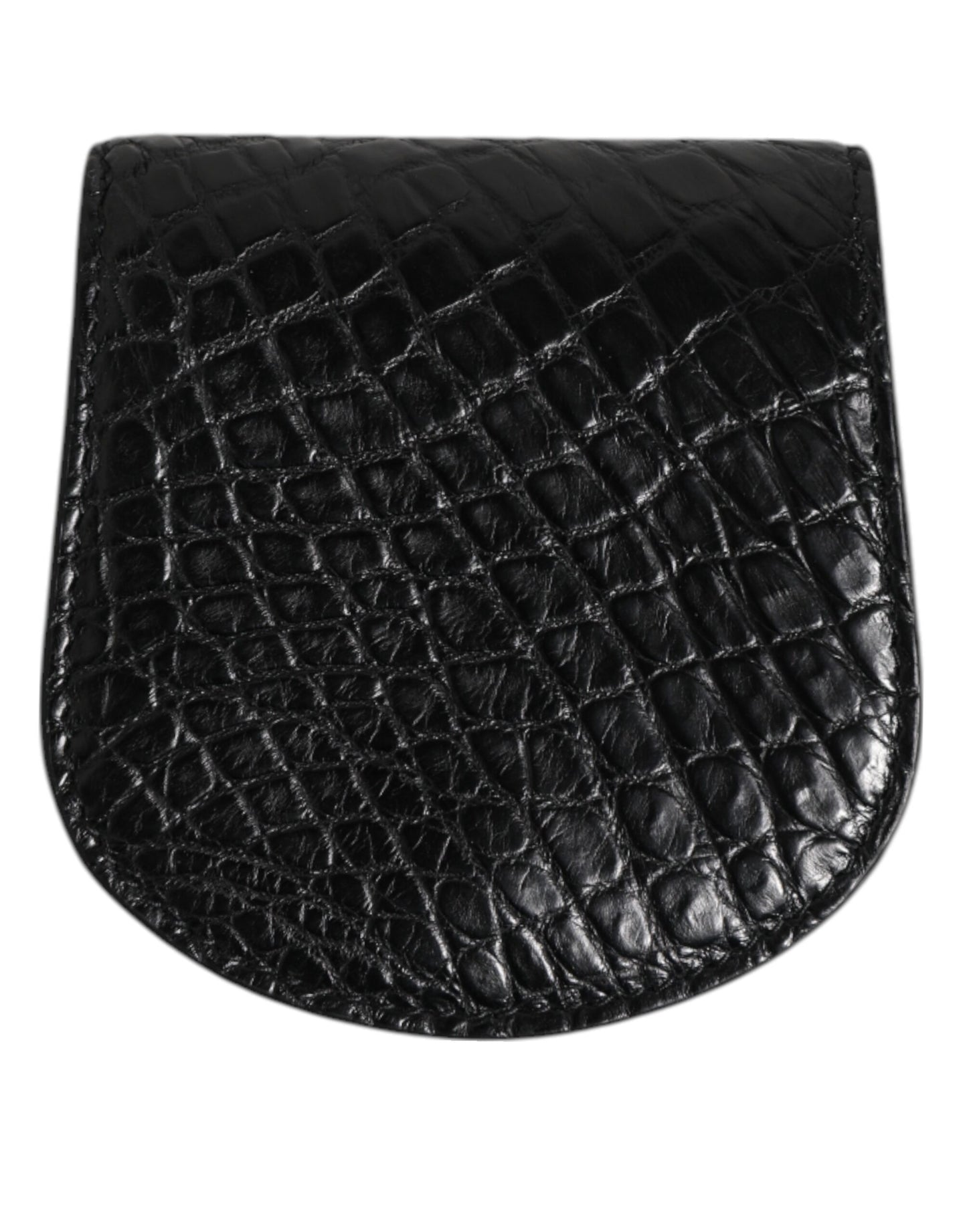 Monedero/tarjetero de bolsillo Dolce & Gabbana de piel exótica negra para monedas/condones