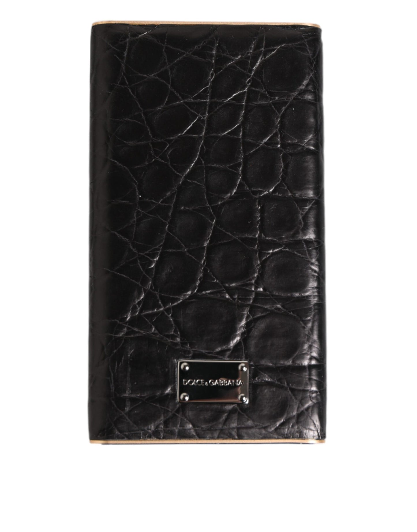 Cargador Power Bank USB Dolce & Gabbana de Cuero Negro y Piel Exótica 3000mAh