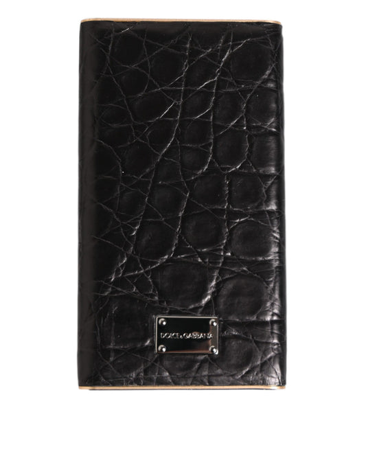 Cargador Power Bank USB Dolce & Gabbana de Cuero Negro y Piel Exótica 3000mAh