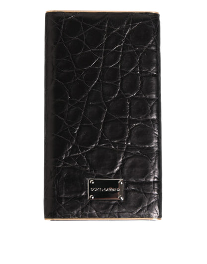 Cargador Power Bank USB Dolce & Gabbana de Cuero Negro y Piel Exótica 3000mAh