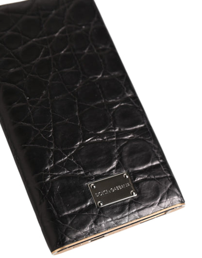 Cargador Power Bank USB Dolce & Gabbana de Cuero Negro y Piel Exótica 3000mAh
