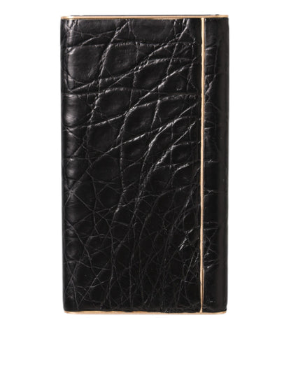 Cargador Power Bank USB Dolce & Gabbana de Cuero Negro y Piel Exótica 3000mAh