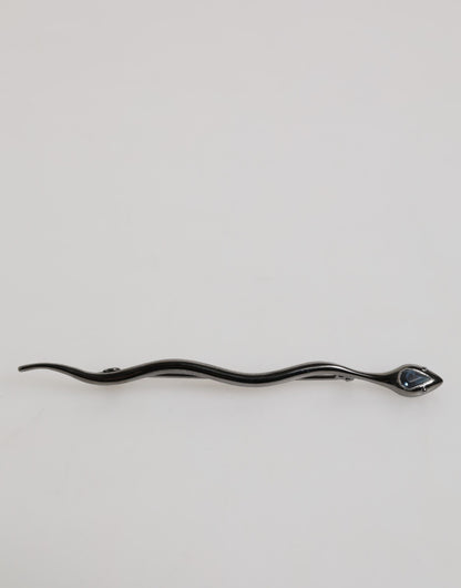 Dolce & Gabbana Broche Pin Serpiente de Latón Negro con Cristales para Hombre