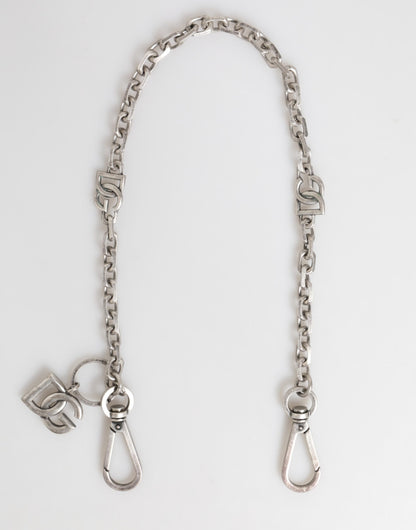 Collar de cadena Dolce & Gabbana para hombre con detalle de logotipo DG en latón tono plateado