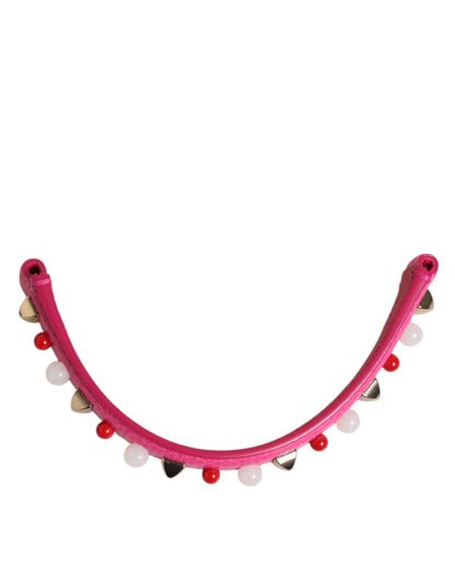 Correa de hombro para mujer de piel rosa adornada de Dolce & Gabbana