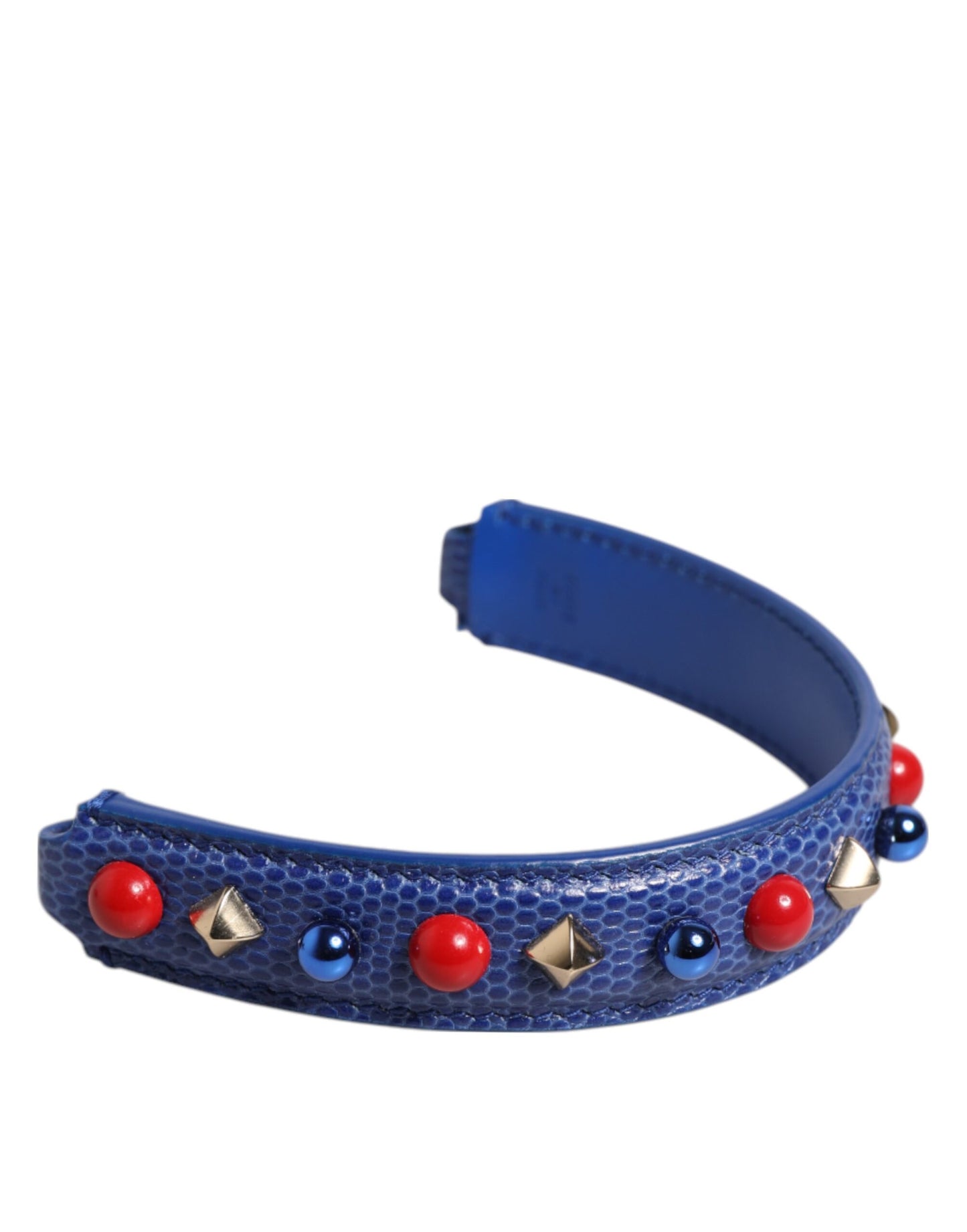Correa de hombro para mujer Dolce & Gabbana azul con adornos de piel
