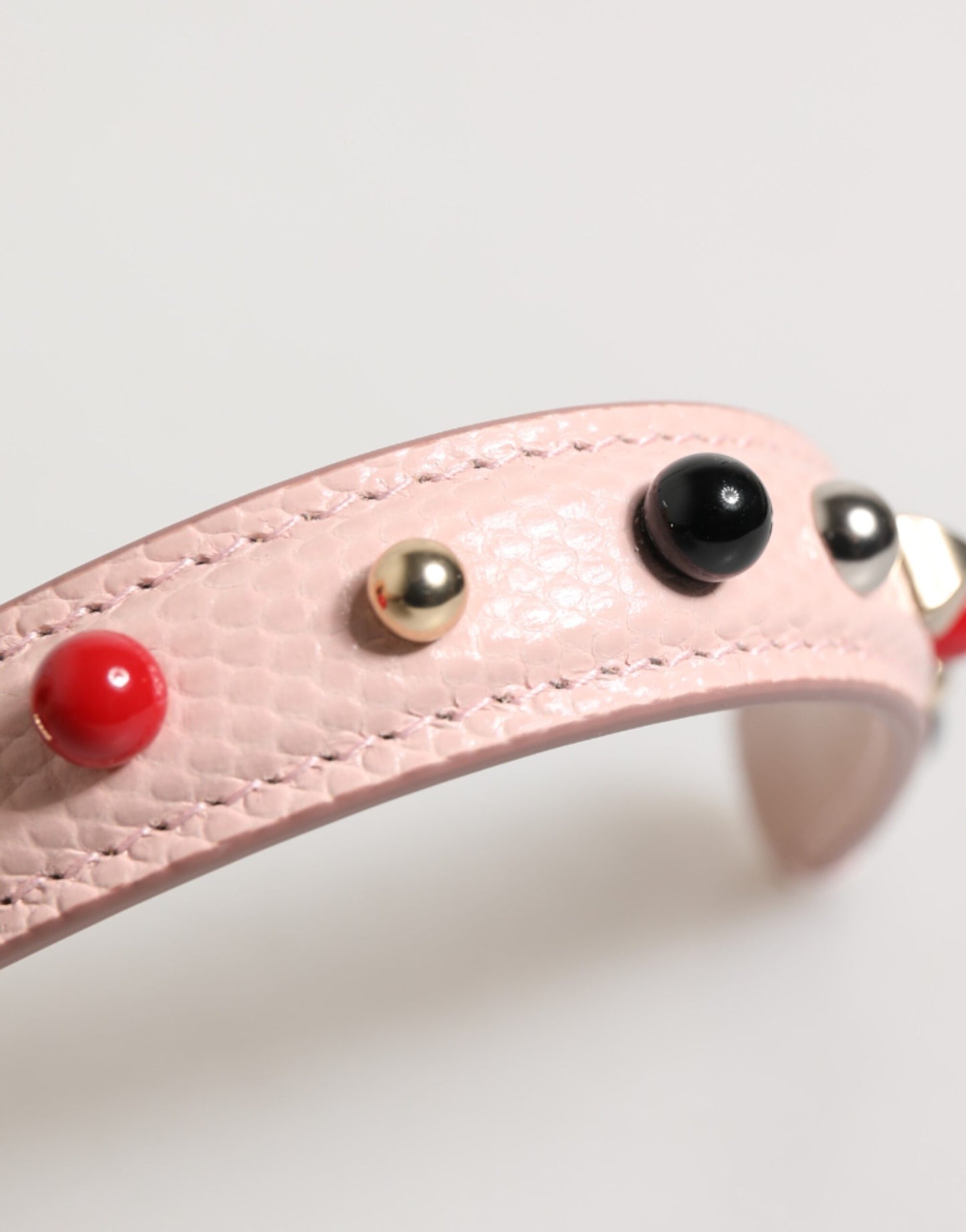 Asa de hombro de piel rosa claro adornada Dolce & Gabbana
