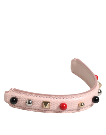 Asa de hombro de piel rosa claro adornada Dolce & Gabbana