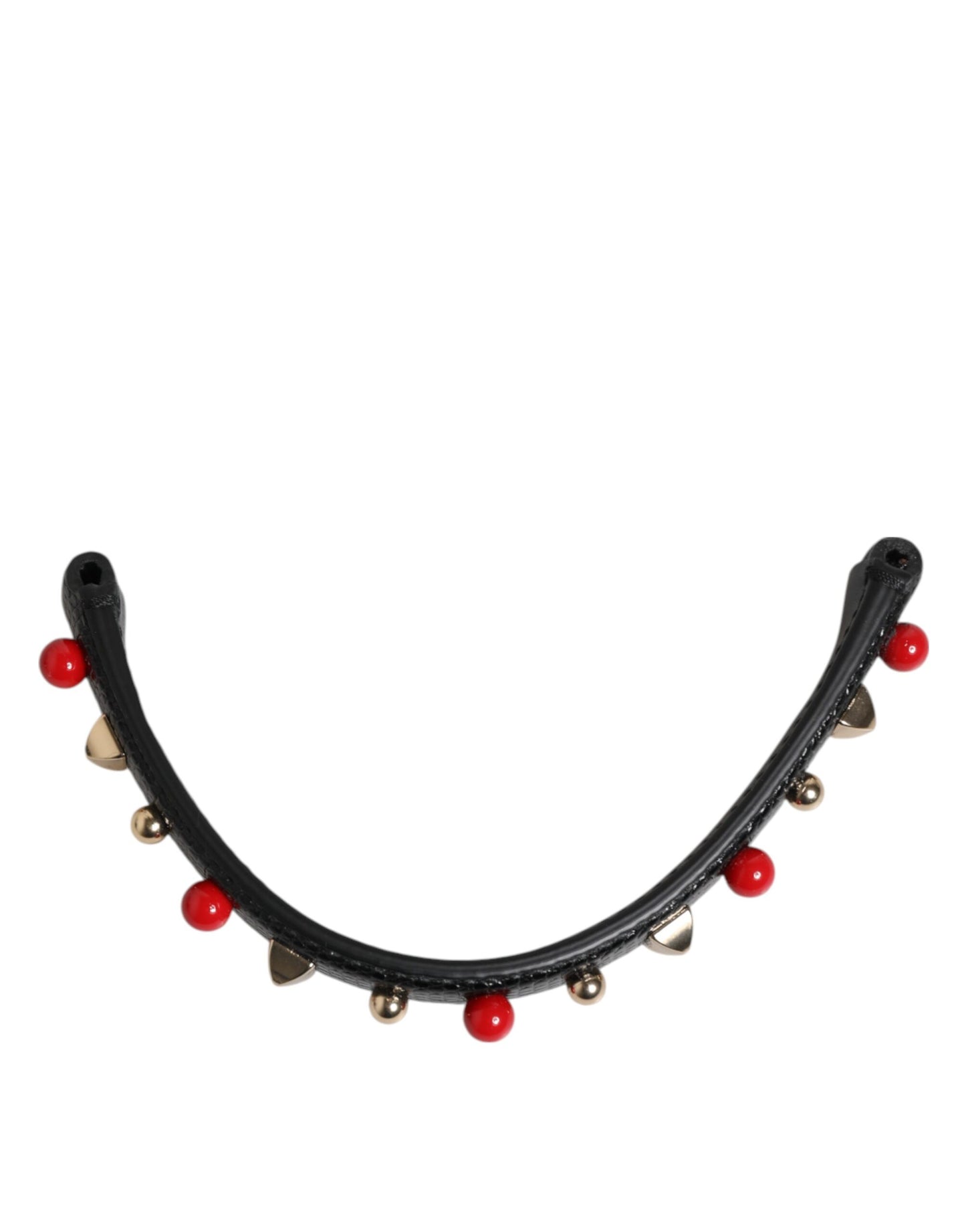 Dolce & Gabbana Asa de Bolso de Cuero Negro Adornado con Bandolera para Mujer