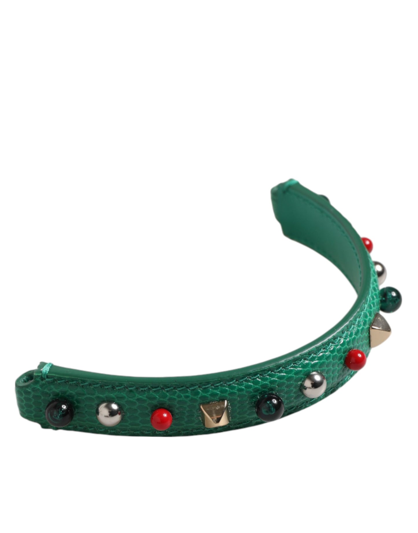 Correa de hombro de piel verde adornada para bolso de mujer Dolce & Gabbana