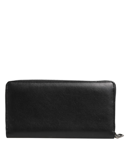 Dolce & Gabbana Cartera continental para hombre de piel exótica en negro y azul