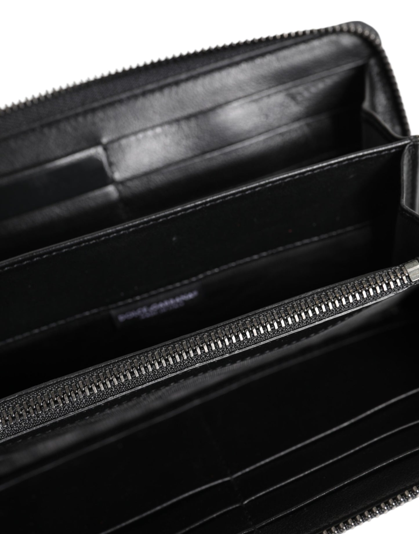 Dolce & Gabbana Cartera continental para hombre de piel exótica en negro y azul