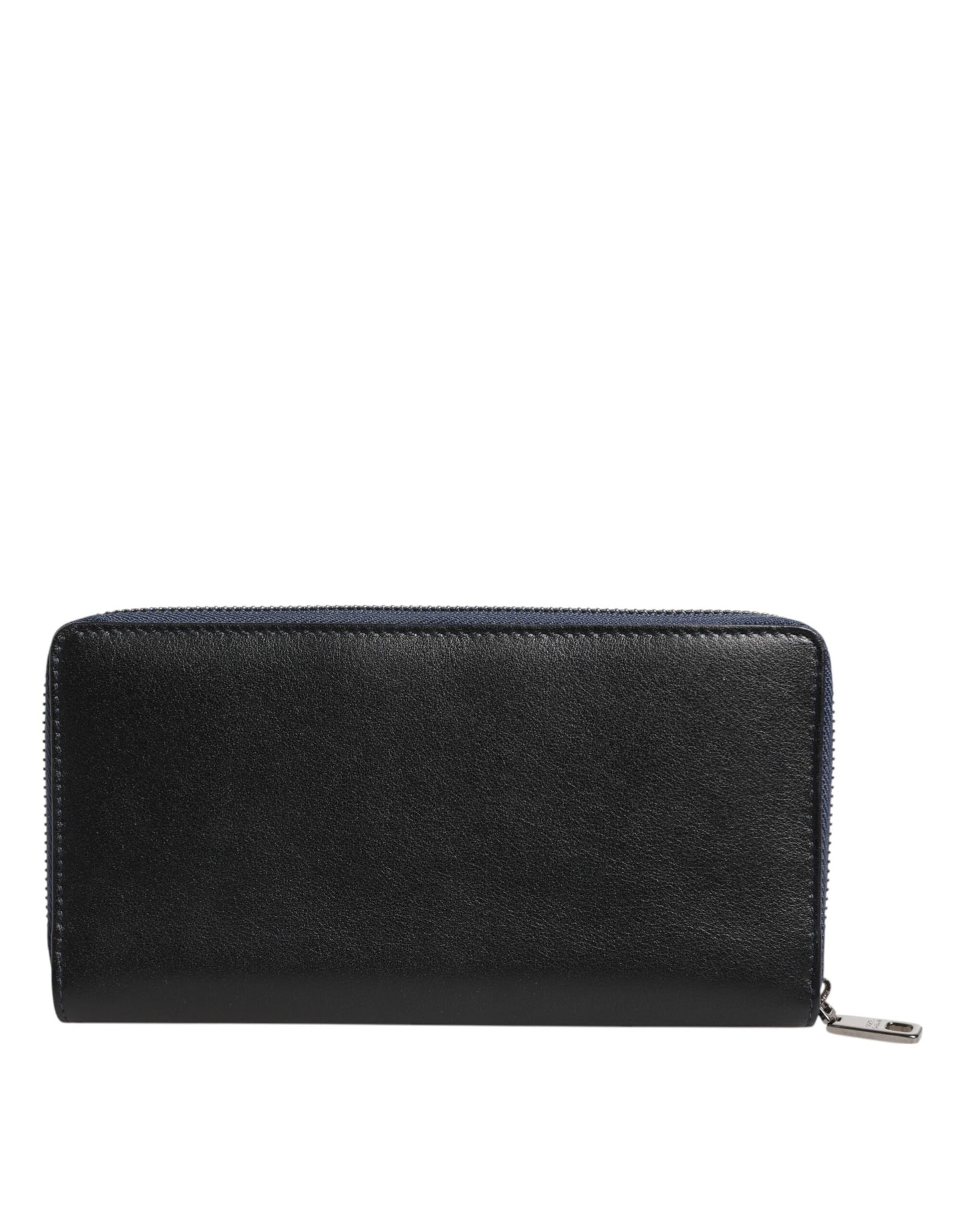 Dolce & Gabbana Cartera continental para hombre de piel exótica en negro y azul