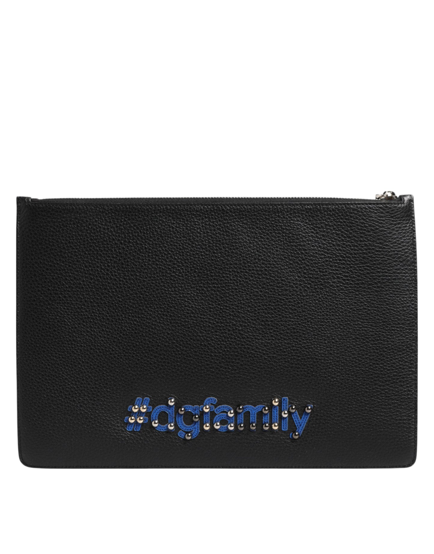 Bolso de mano/sobre para hombre Dolce & Gabbana de cuero negro con adornos #DGFAMILY