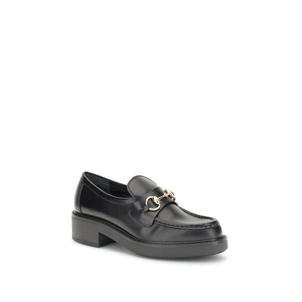 Mocassins Gucci en cuir de veau noir Bos Taurus