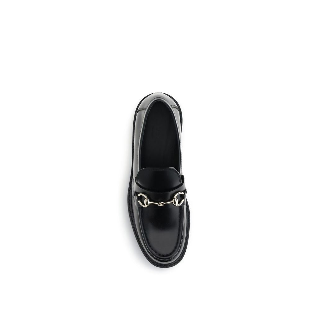 Mocassins Gucci en cuir de veau noir Bos Taurus