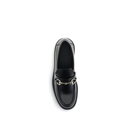 Mocassins Gucci en cuir de veau noir Bos Taurus