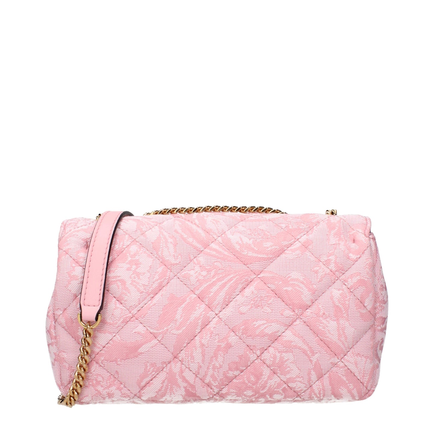 Bolso de hombro Versace de tela rosa