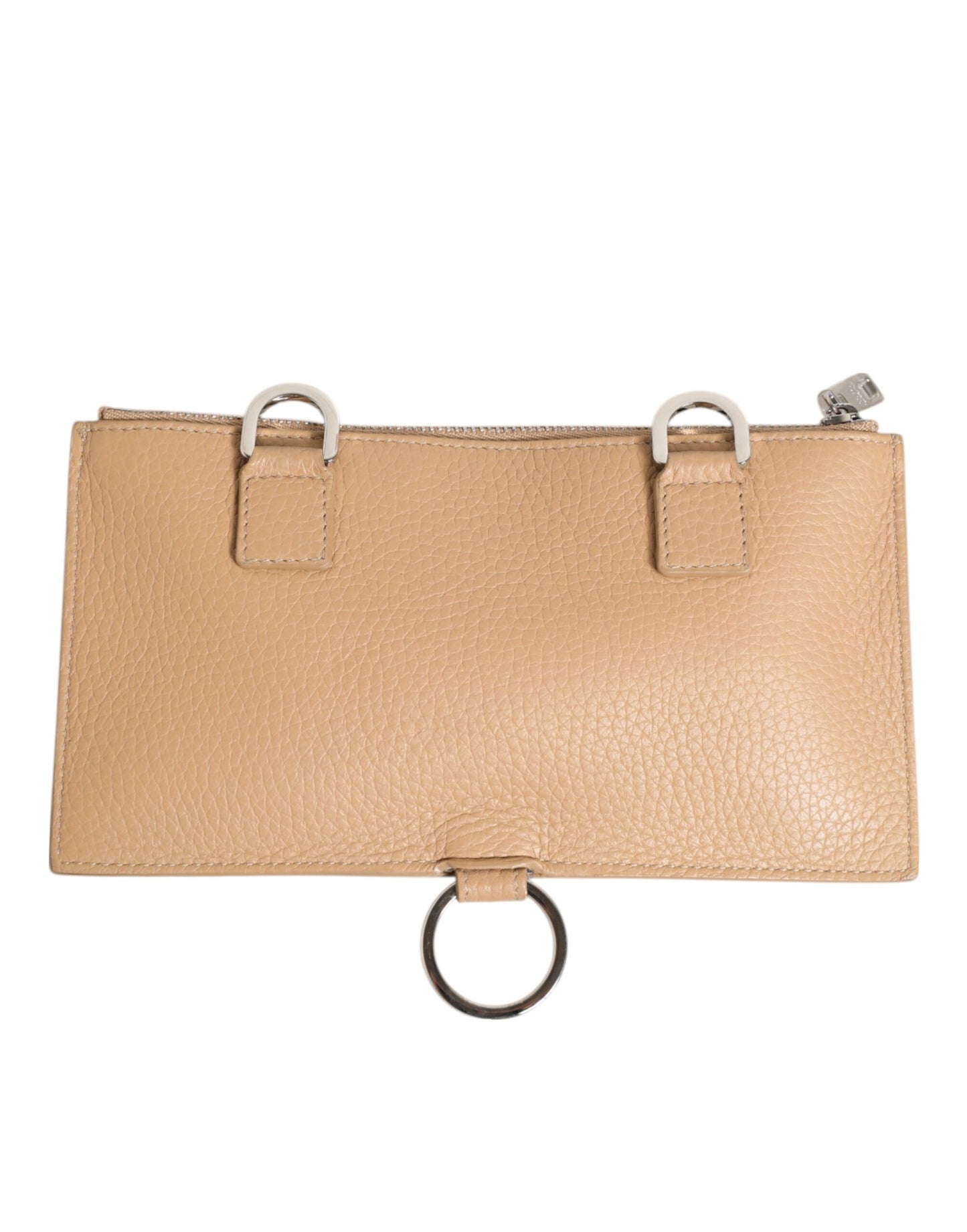 Billetera Grande Tarjetero de Piel de Becerro Beige Dolce & Gabbana
