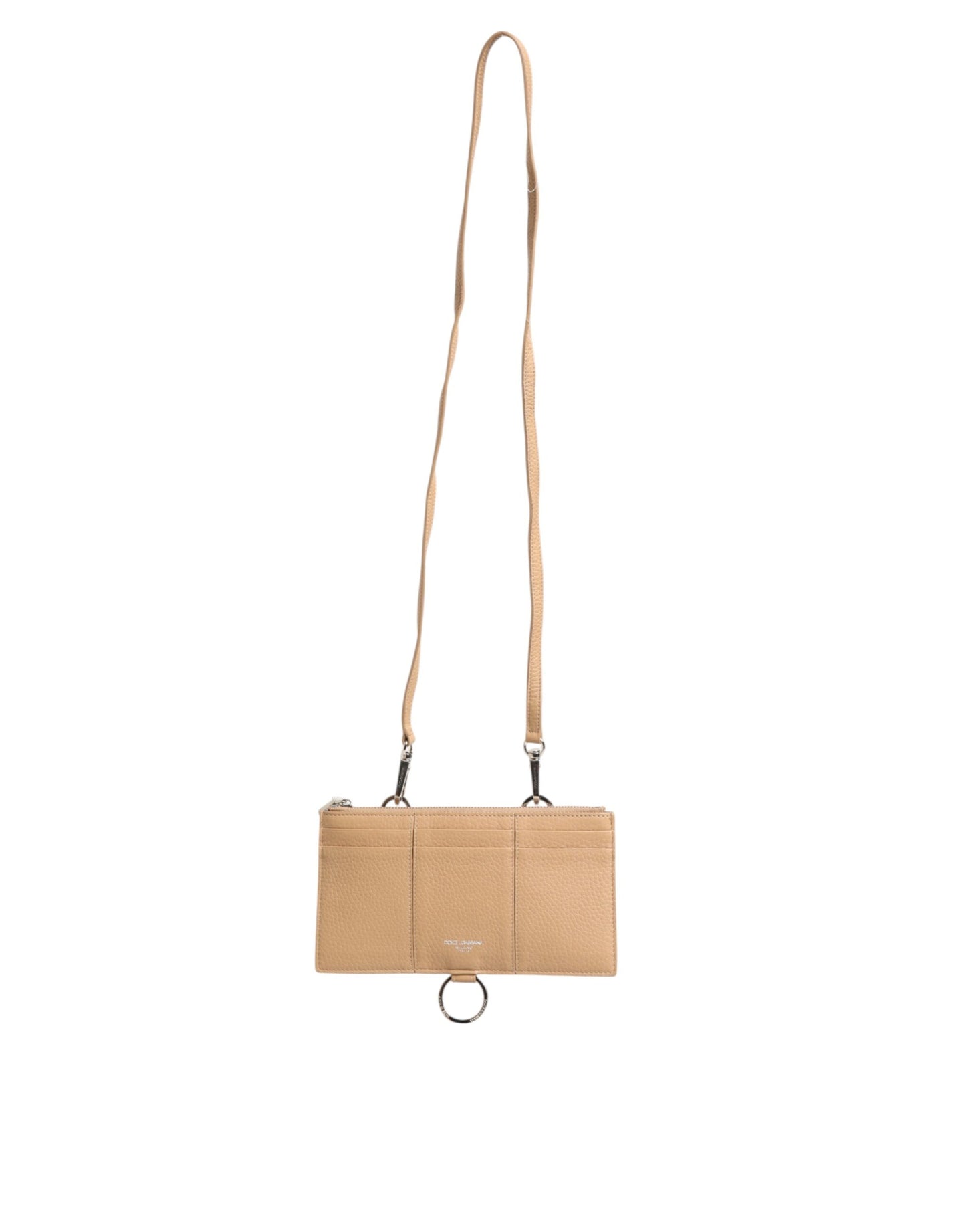 Billetera Grande Tarjetero de Piel de Becerro Beige Dolce & Gabbana