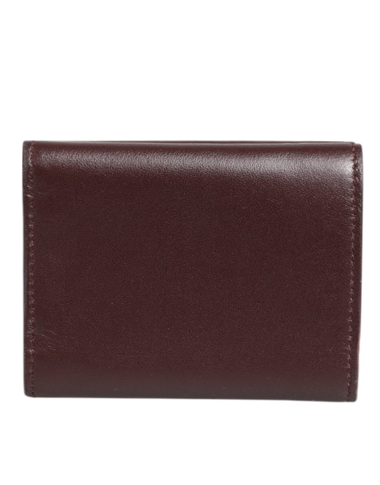 Tarjetero Trifold Dolce & Gabbana de Piel con Logo Grabado para Hombre Marrón Oscuro