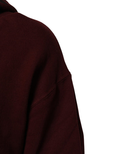 Sudadera con Capucha de Algodón Burdeos con Forro a Cuadros para Hombre Dolce & Gabbana
