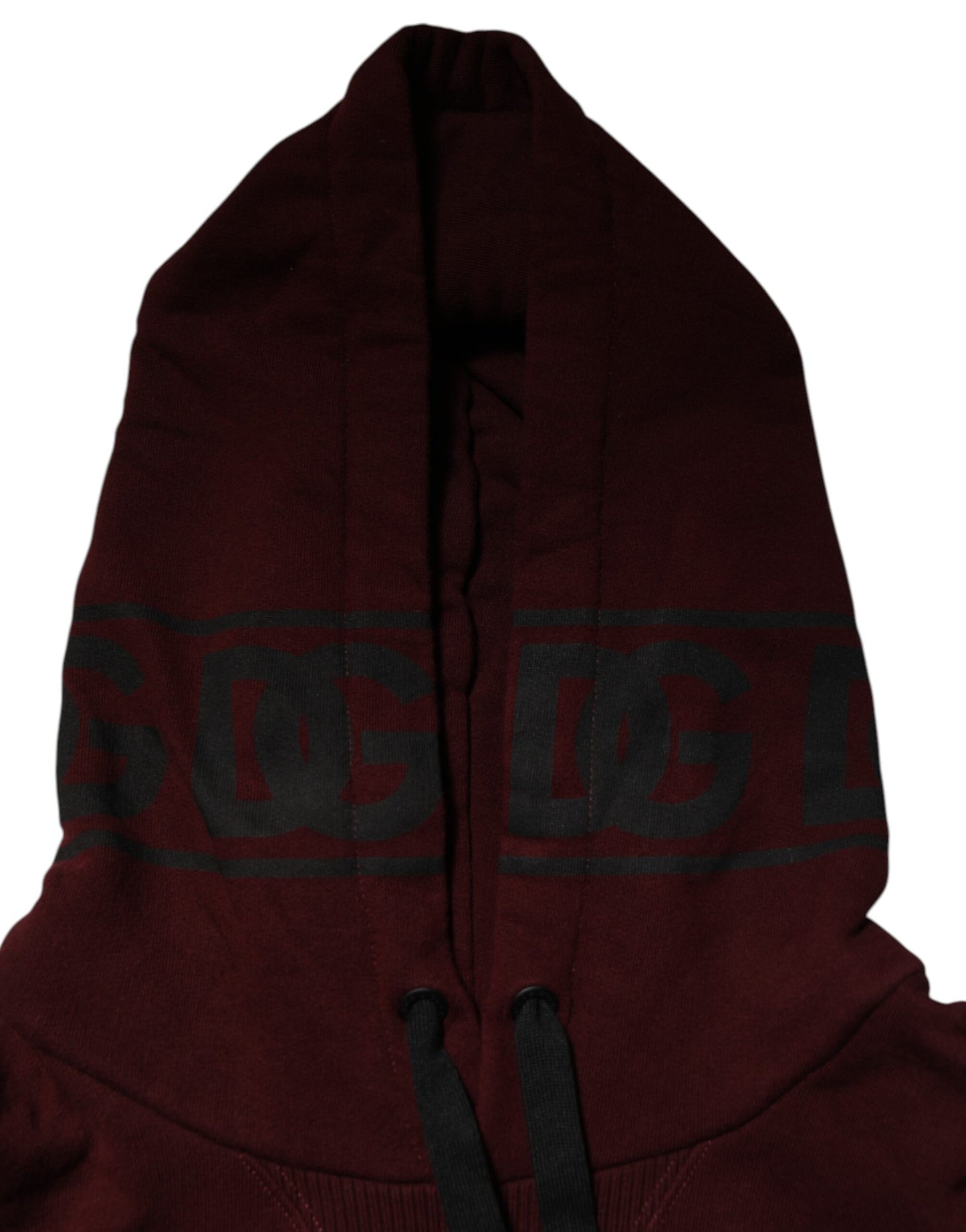 Sudadera con Capucha de Algodón Burdeos con Forro a Cuadros para Hombre Dolce & Gabbana