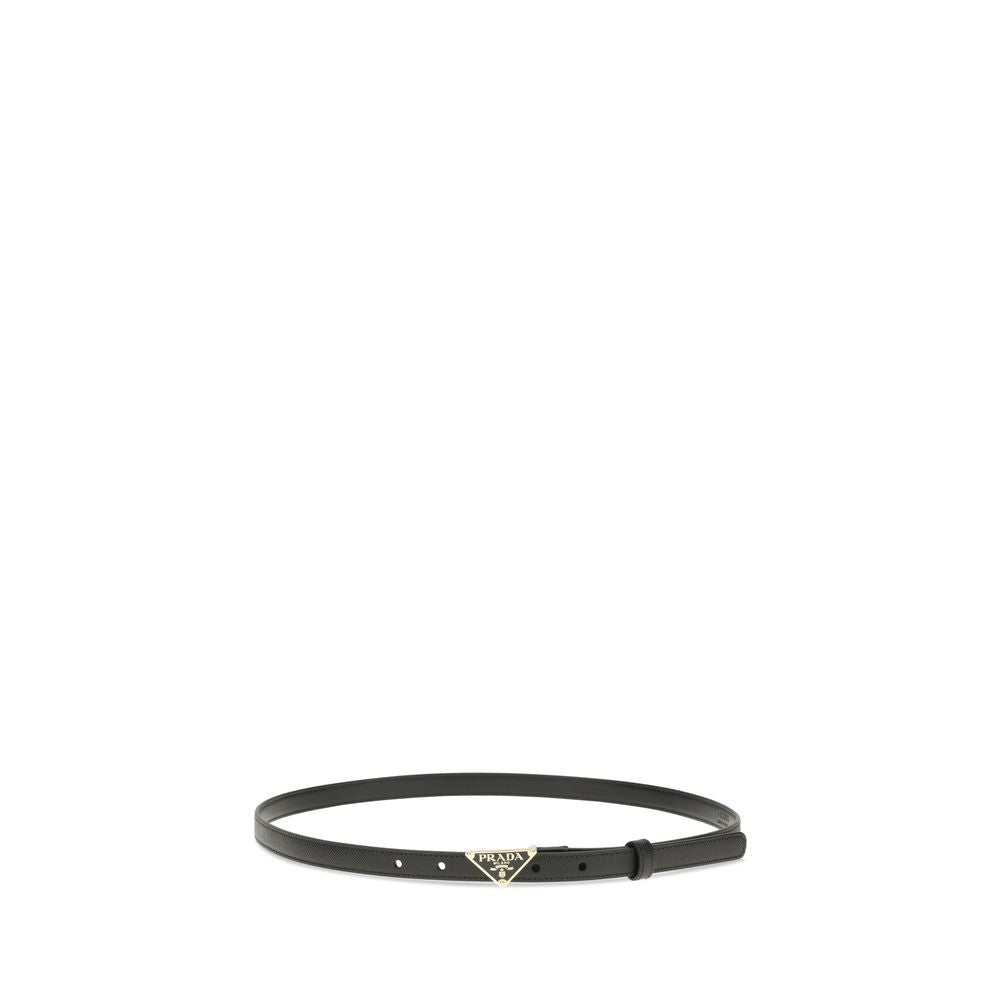 Prada Saffiano Leather Belt with Clean Geometry