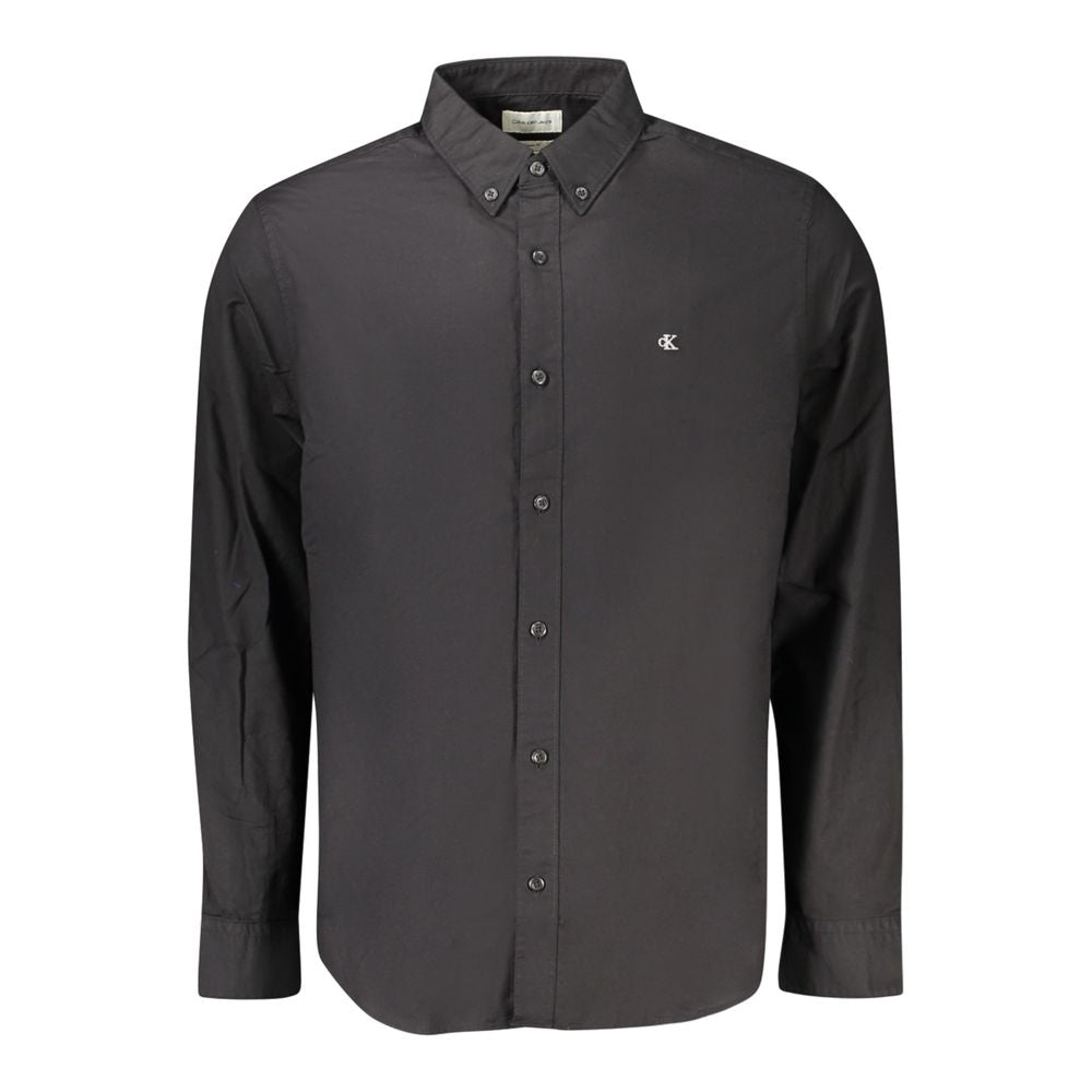 Camisa de algodón negra Calvin Klein