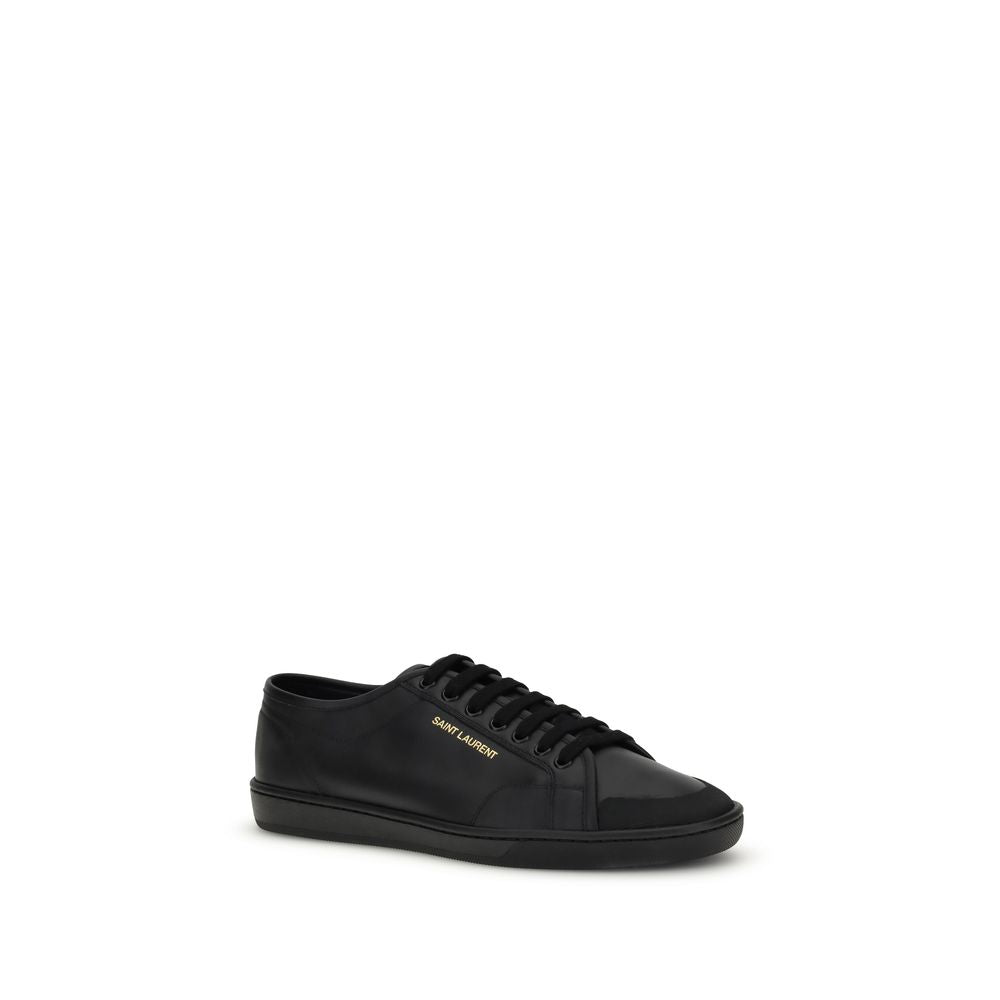 Zapatillas Saint Laurent negras de piel de becerro Bos Taurus