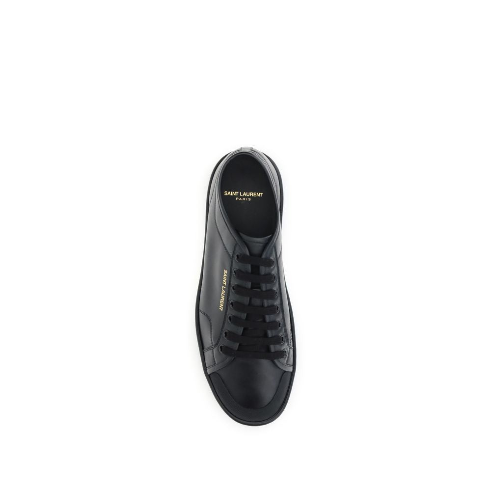 Zapatillas Saint Laurent negras de piel de becerro Bos Taurus