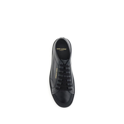 Zapatillas Saint Laurent negras de piel de becerro Bos Taurus