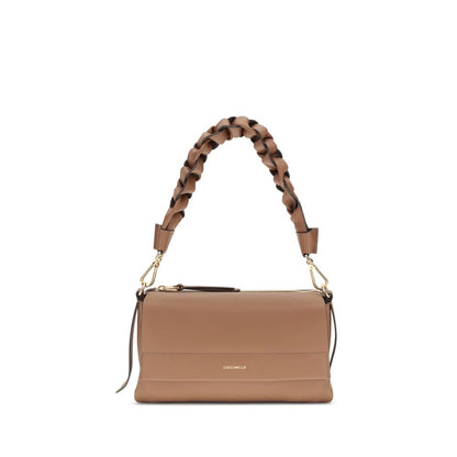 Bolso de hombro Coccinelle de piel de becerro beige Bos Taurus