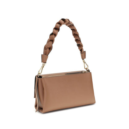 Bolso de hombro Coccinelle de piel de becerro beige Bos Taurus