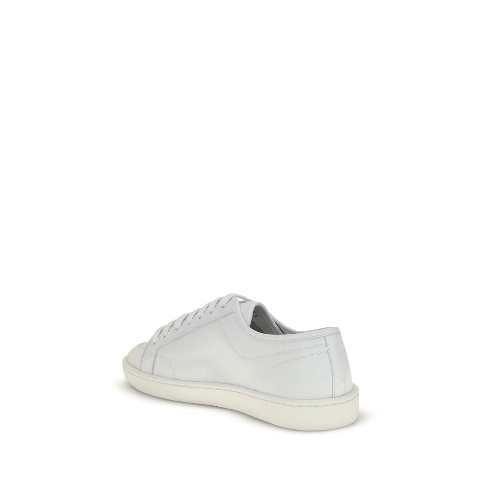 Zapatillas bajas Saint Laurent de piel de becerro blanca Bos Taurus