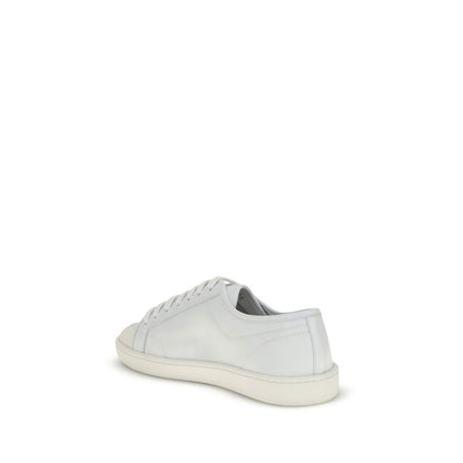 Zapatillas bajas Saint Laurent de piel de becerro blanca Bos Taurus